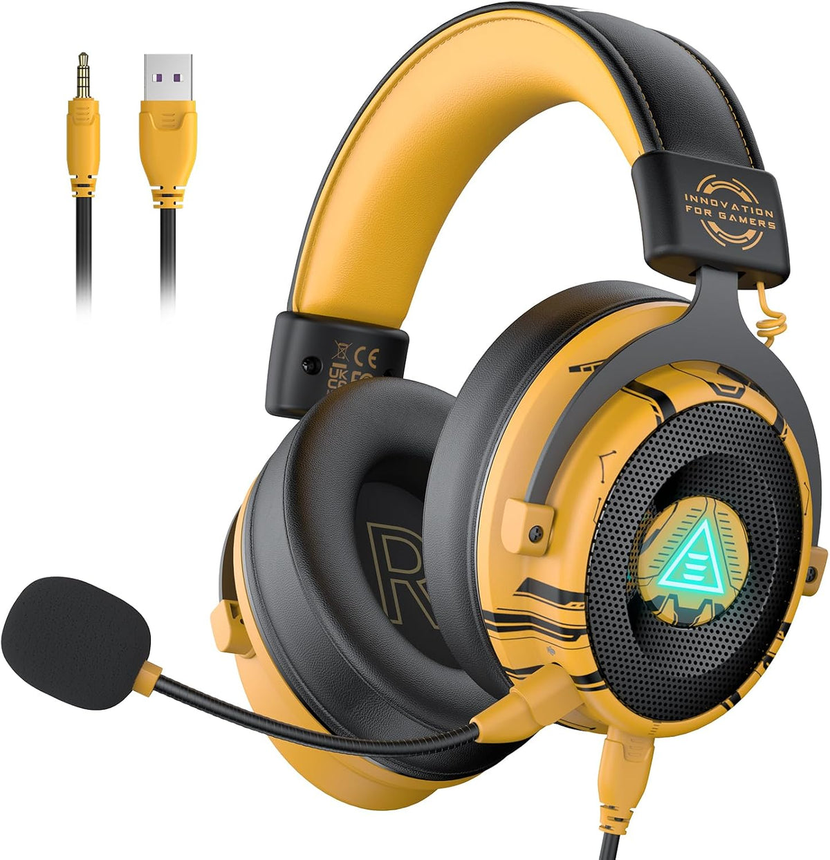 EKSA Auriculares USB para juegos para PC - Auriculares para computa...