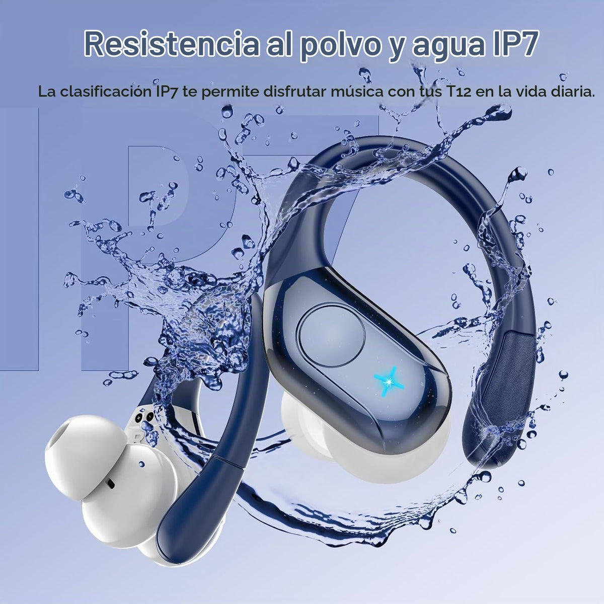 Qecnato Auriculares inalámbricos Bluetooth estéreo de graves profun...