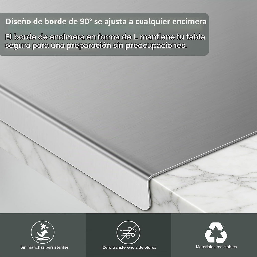 Tabla de cortar de acero inoxidable para cocina, tabla de cortar de...