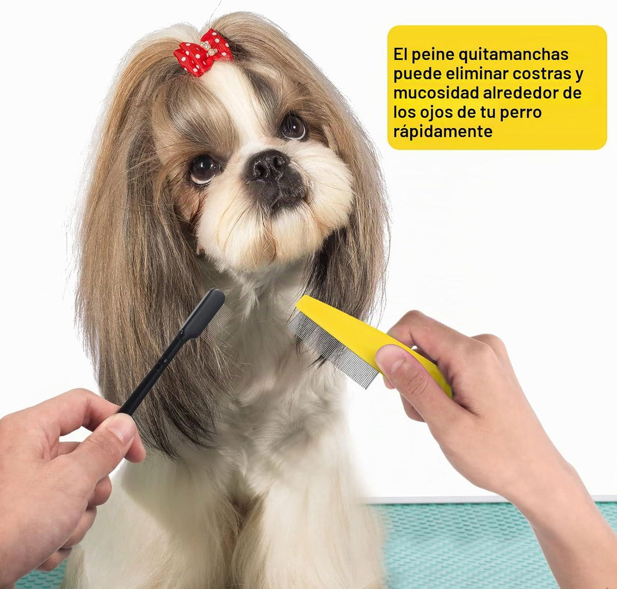 Boao - Peine para ojos de perro, 5 unidades, removedor de manchas d...