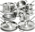 Umite Chef Juego de 17 utensilios de cocina de acero inoxidable rev...