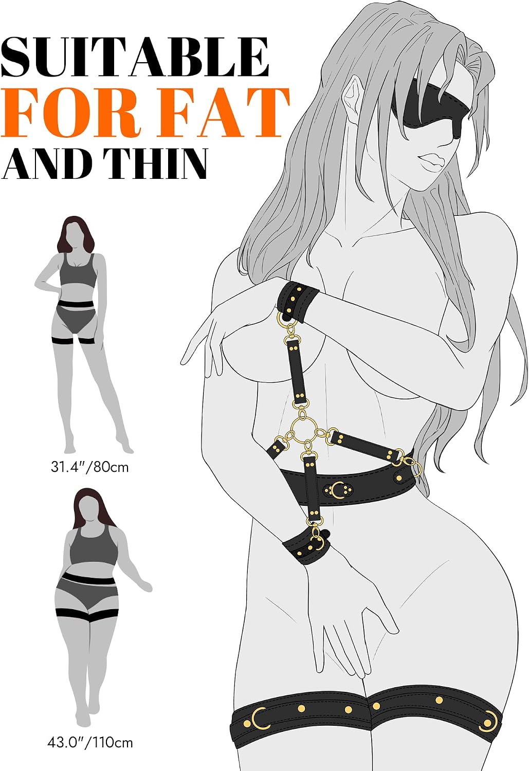 UTIMI Sex Bondage BDSM Kit de Restricciones para Adultos SM Juego d...