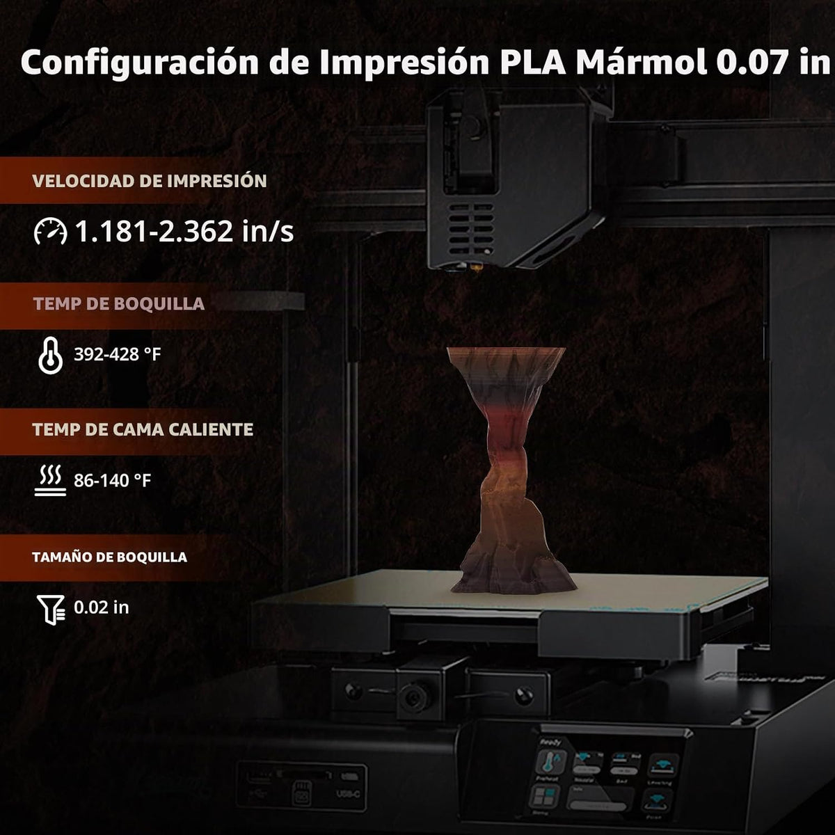 AMOLEN - Paquete de 4 carretes de filamento de ácido poliláctico ti...