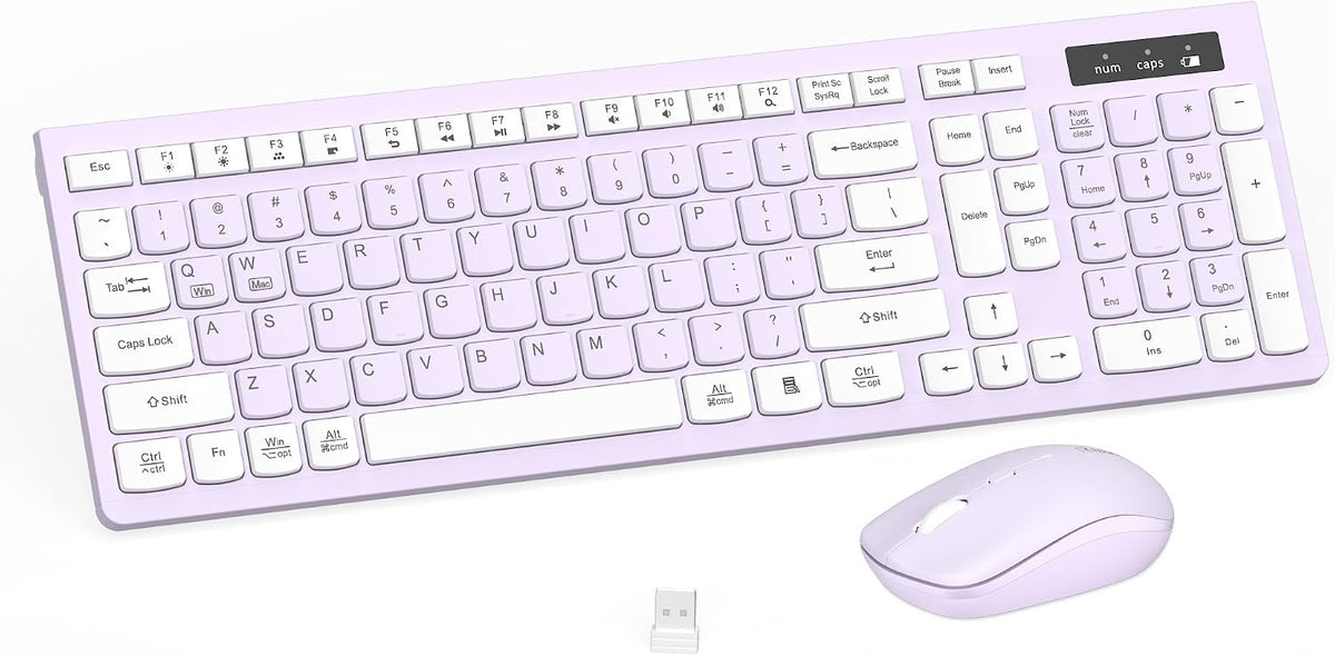 Teclado inalámbrico y mouse combinado silencioso para oficina y hog...