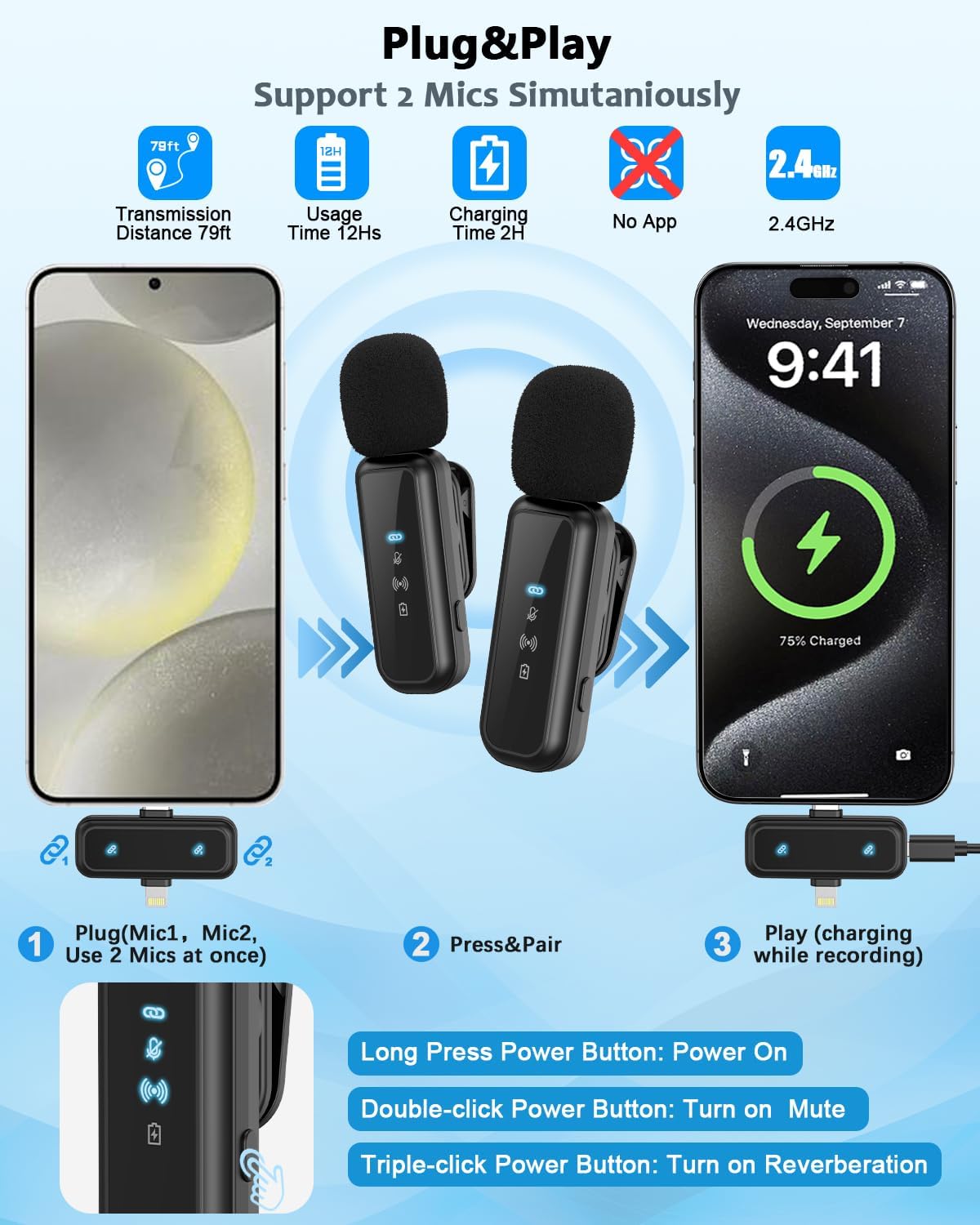 Kit de Vlogging para iPhone\/Android, trípode de seguimiento facial...