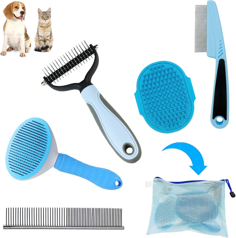 MASTER QUEEN Kit de aseo de cepillo para perros, 5 piezas, cepillo...