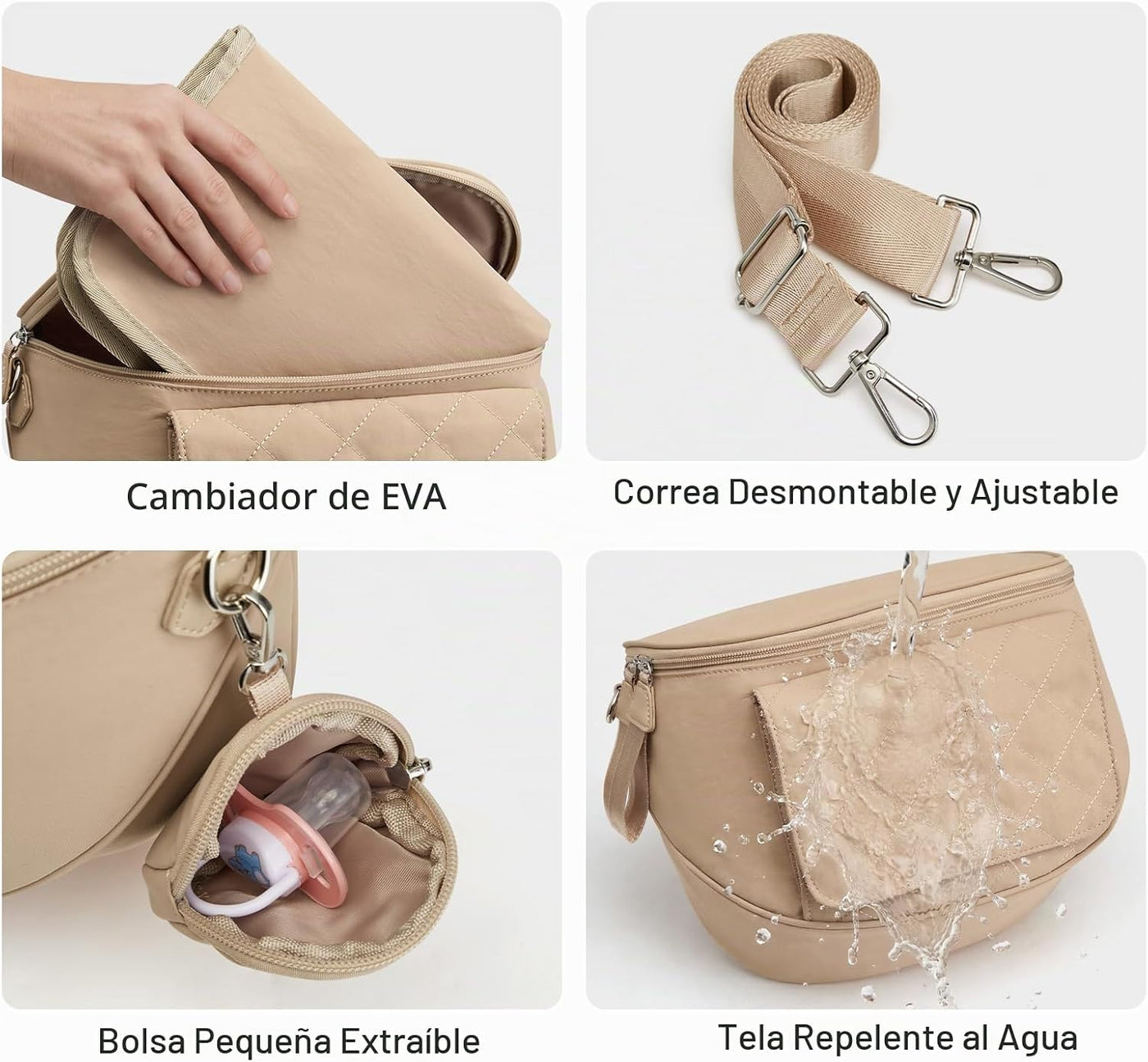 G4Free Pequeña bolsa de pañales con cambiador portátil, de nailon,...