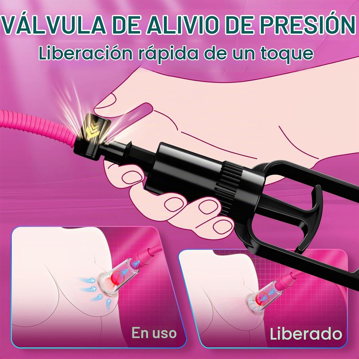 Juguetes sexuales para adultos Bomba de coño - Succionador de pezón...