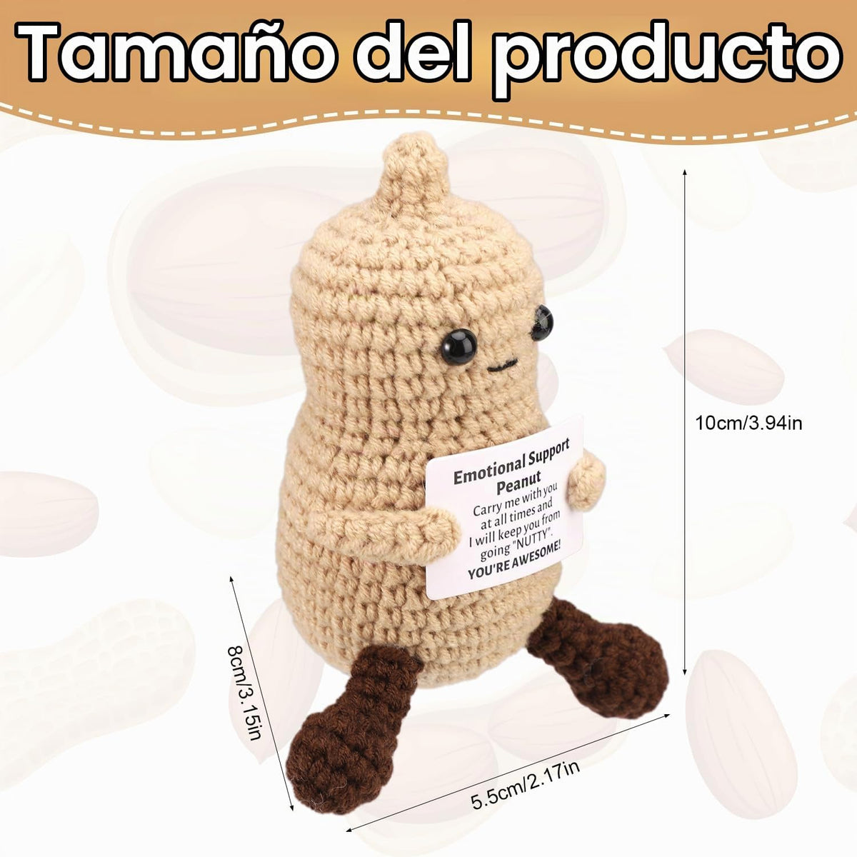 TOYMIS Juguetes de maní de punto de apoyo positivo | Hilados de lan...