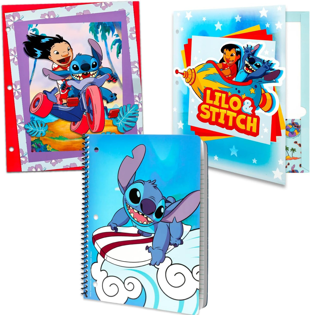 Carpetas de puntada para la escuela, el paquete de carpetas Disney...