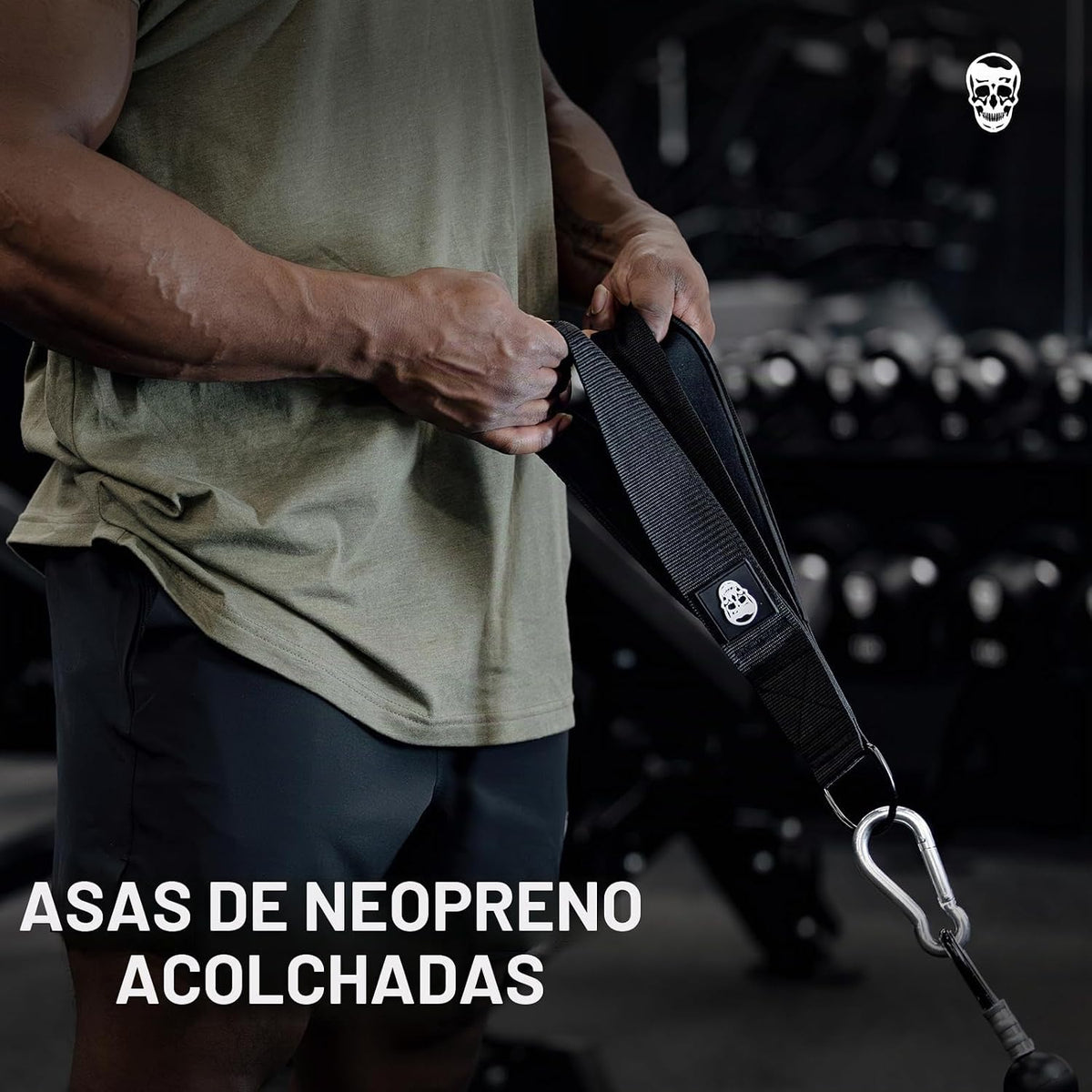 Gymreapers Conexión de cable de cuerda para tríceps - Accesorio de...