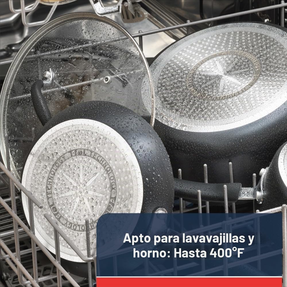 T-fal Experience Juego de sartenes antiadherentes 3 piezas, 8, 10.2...