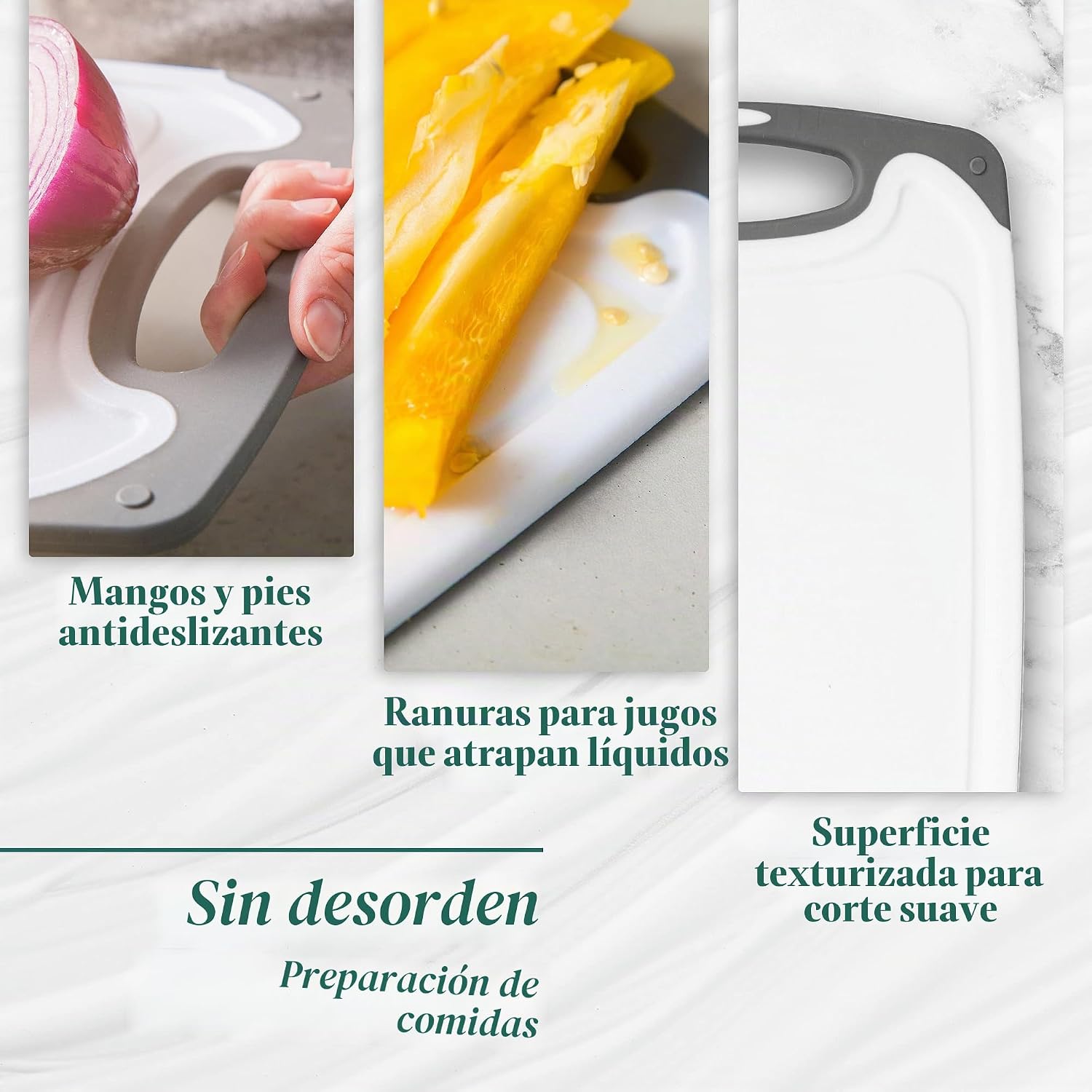 Tablas de cortar para cocina, tabla de cortar sin BPA, diferentes t...