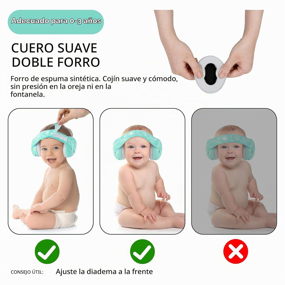 LYSIAN Orejeras de protección auditiva para bebés, 25dB SNR, bebés...