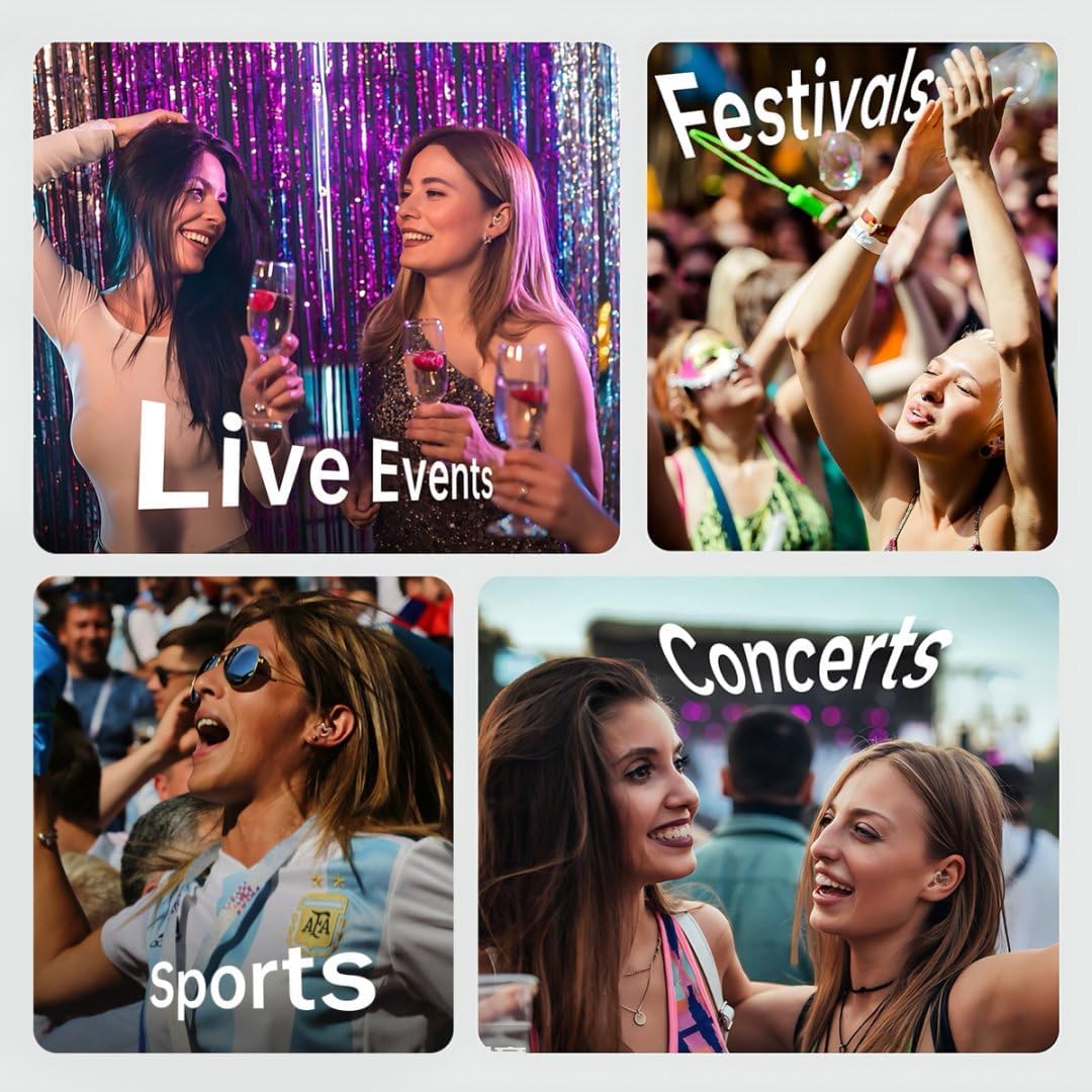 Relaxcharm Tapones para los oídos de conciertos: protección auditiv...
