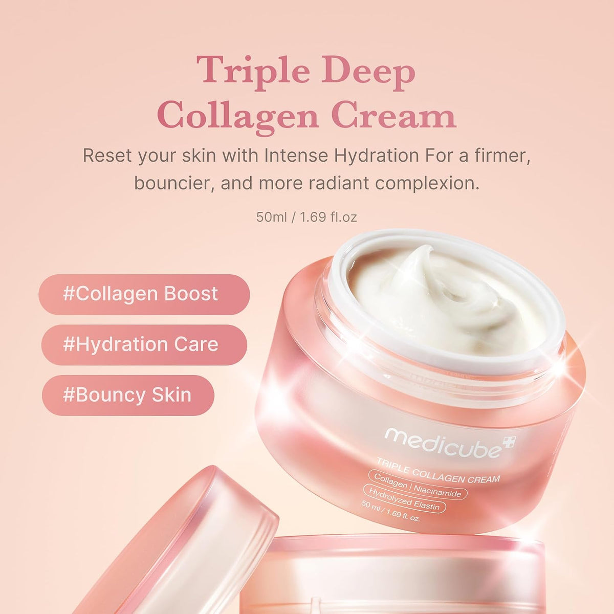 Crema triple de colágeno medicube para hidratar y reafirmar | Hidra...