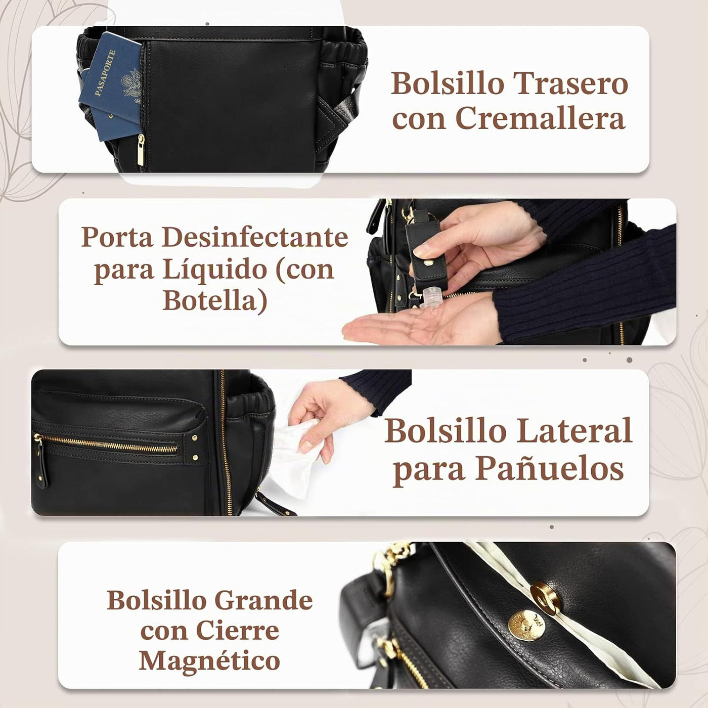 Miss Fong - Mochila pequeña para pañales, mini mochila para pañales...
