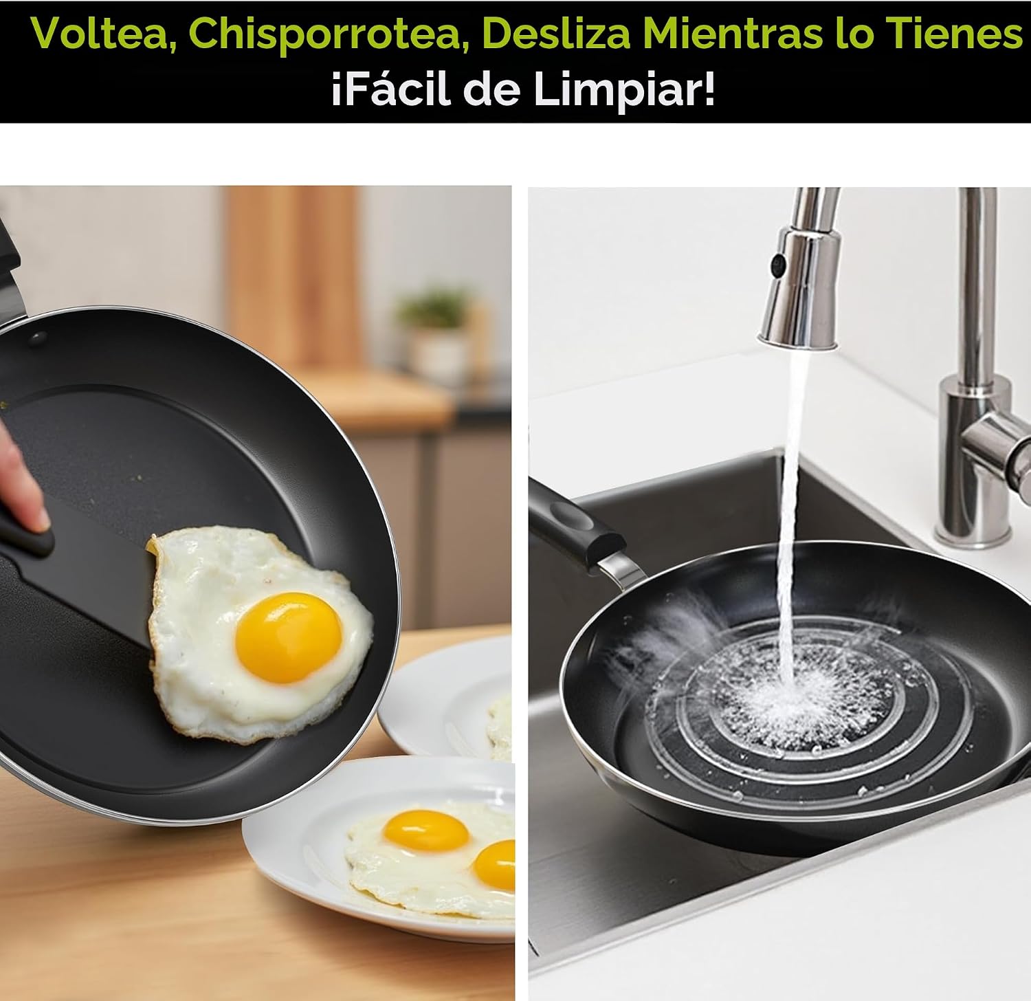 Utopia Kitchen Juego de sartenes antiadherentes, parte inferior de...