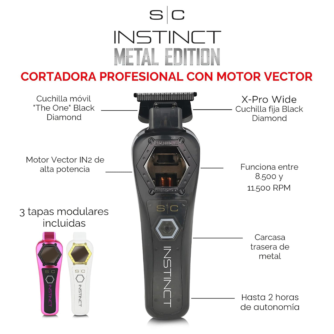 Stylecraft Instinct Cortapelos inalámbrico profesional IN2 Motor ve...