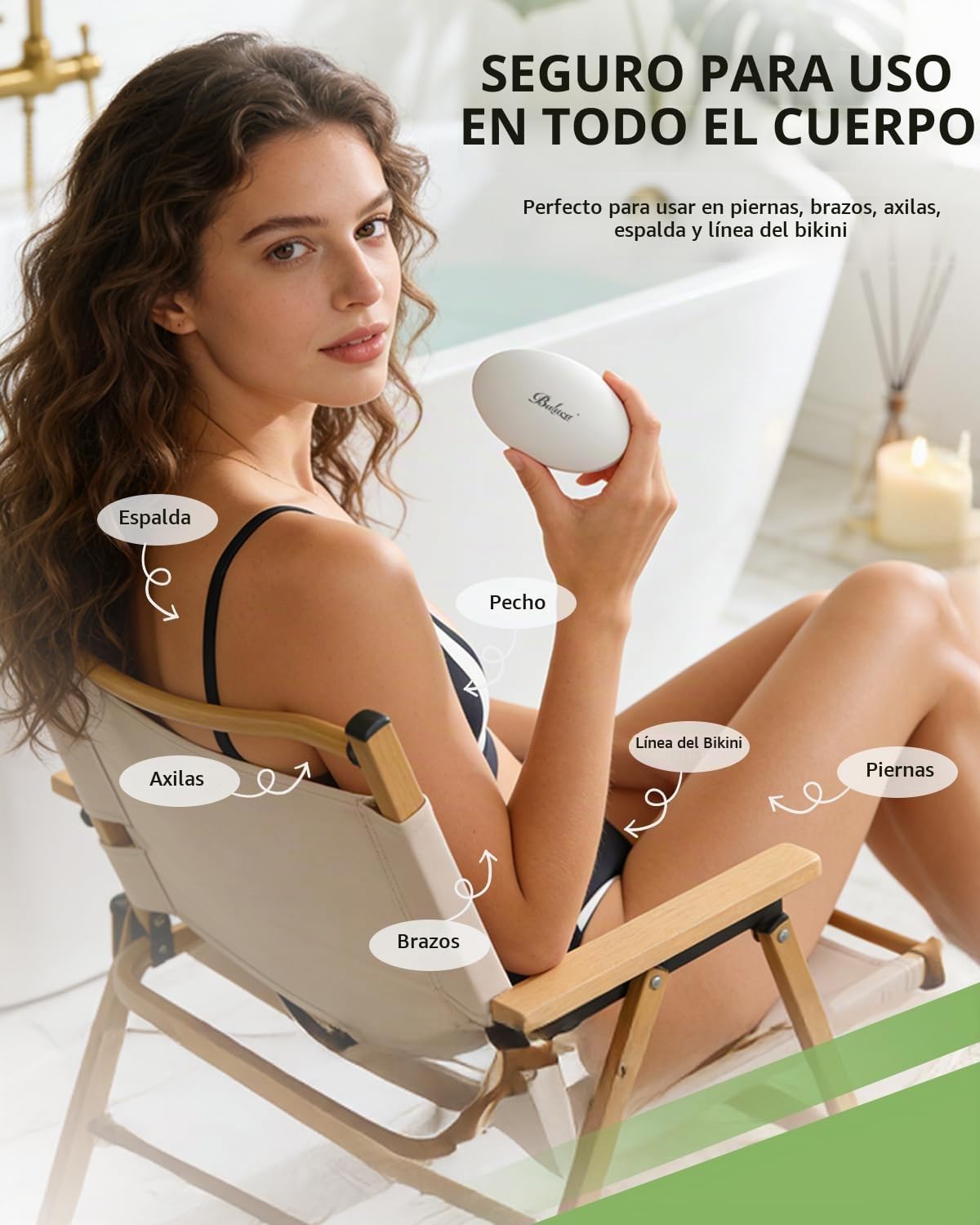 BALUCA Borrador de pelo de cristal para mujeres y hombres, herramie...