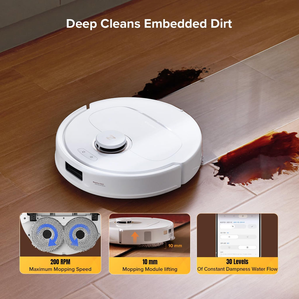 Robot aspirador y trapeador roborock Qrevo S5V, trapeador de bordes...