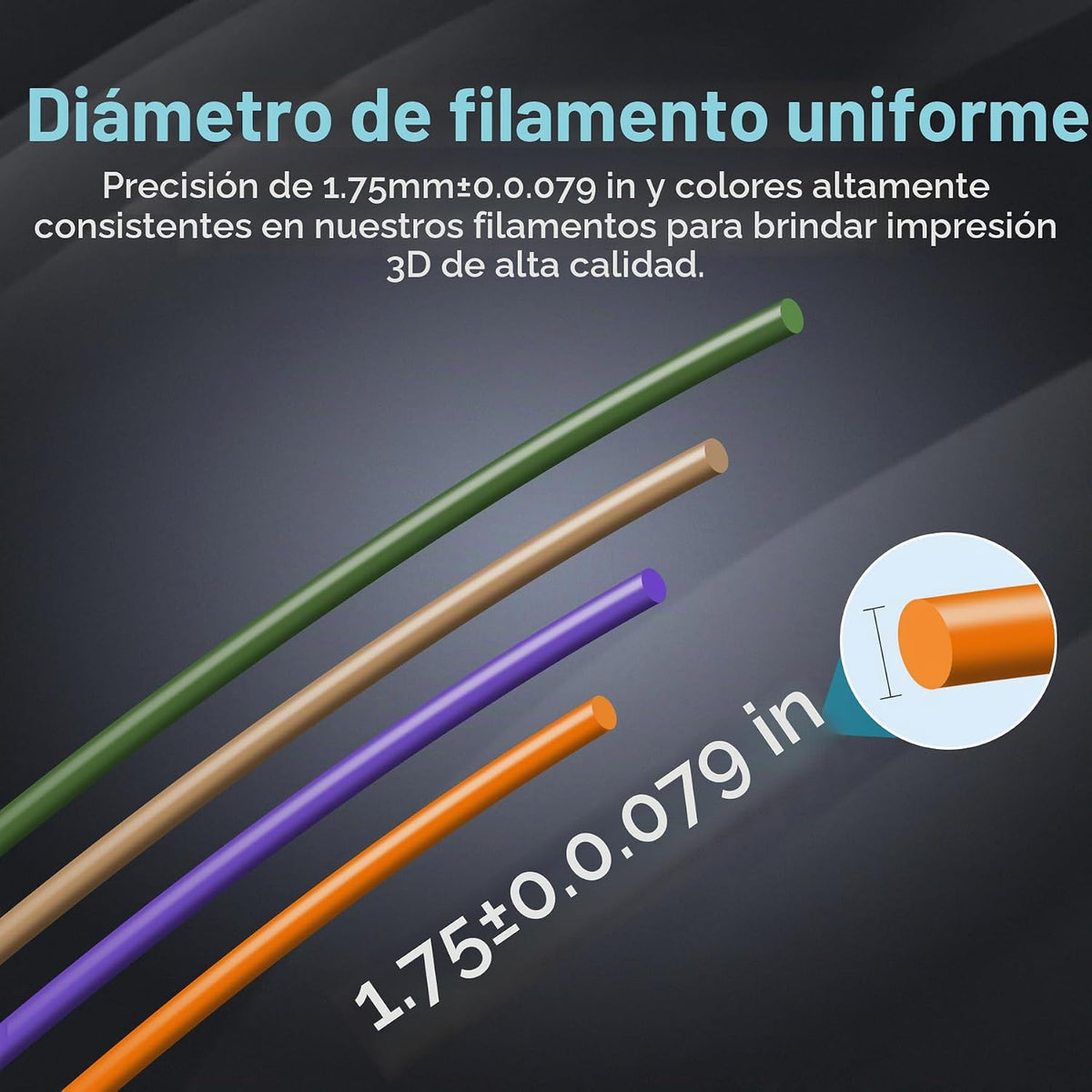 SUNLU Filamento PLA Plus de 0.07 in, dorado, 2.2 lbs | Filamento PL...