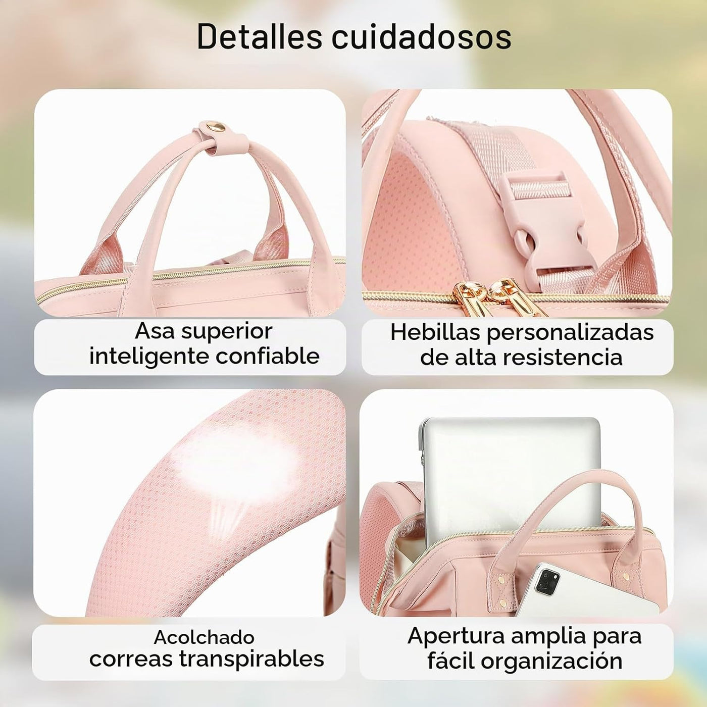 AIJIEKE Bolsa de pañales, mochila grande para pañales de bebé de gr...