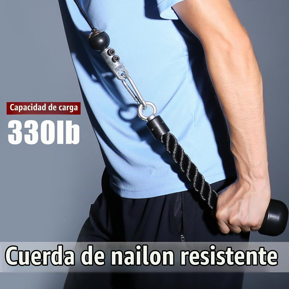 Cuerda para tríceps 27 y 36 pulgadas 2 colores Cable de fijación pa...