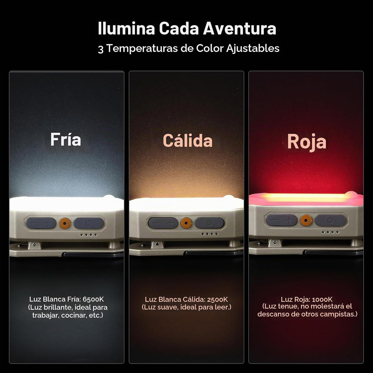 BougeRV Camping Light AL01, tienda de campaña recargable para área...
