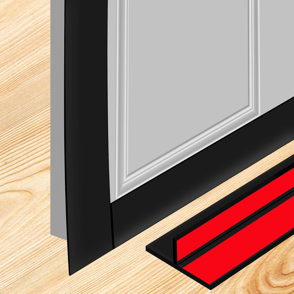 ToLanbbt Tapón de puerta en forma de T de 1.37 pulgadas x 49 pies,...