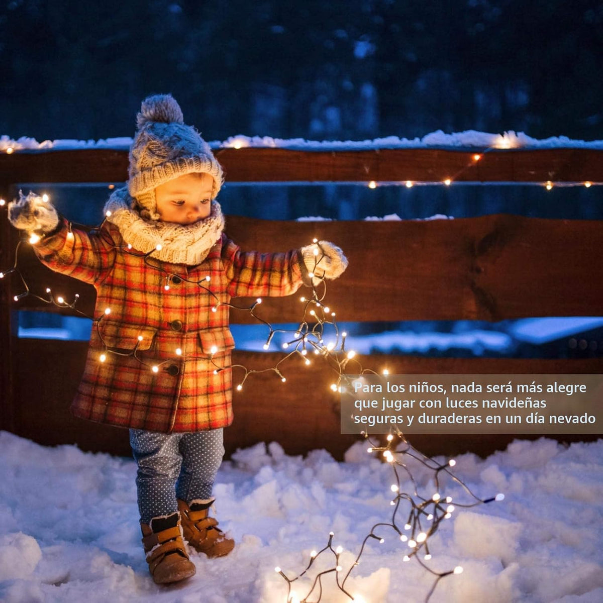 Guirnalda de luces navideñas conectables de 88 pies y 240 LED para...