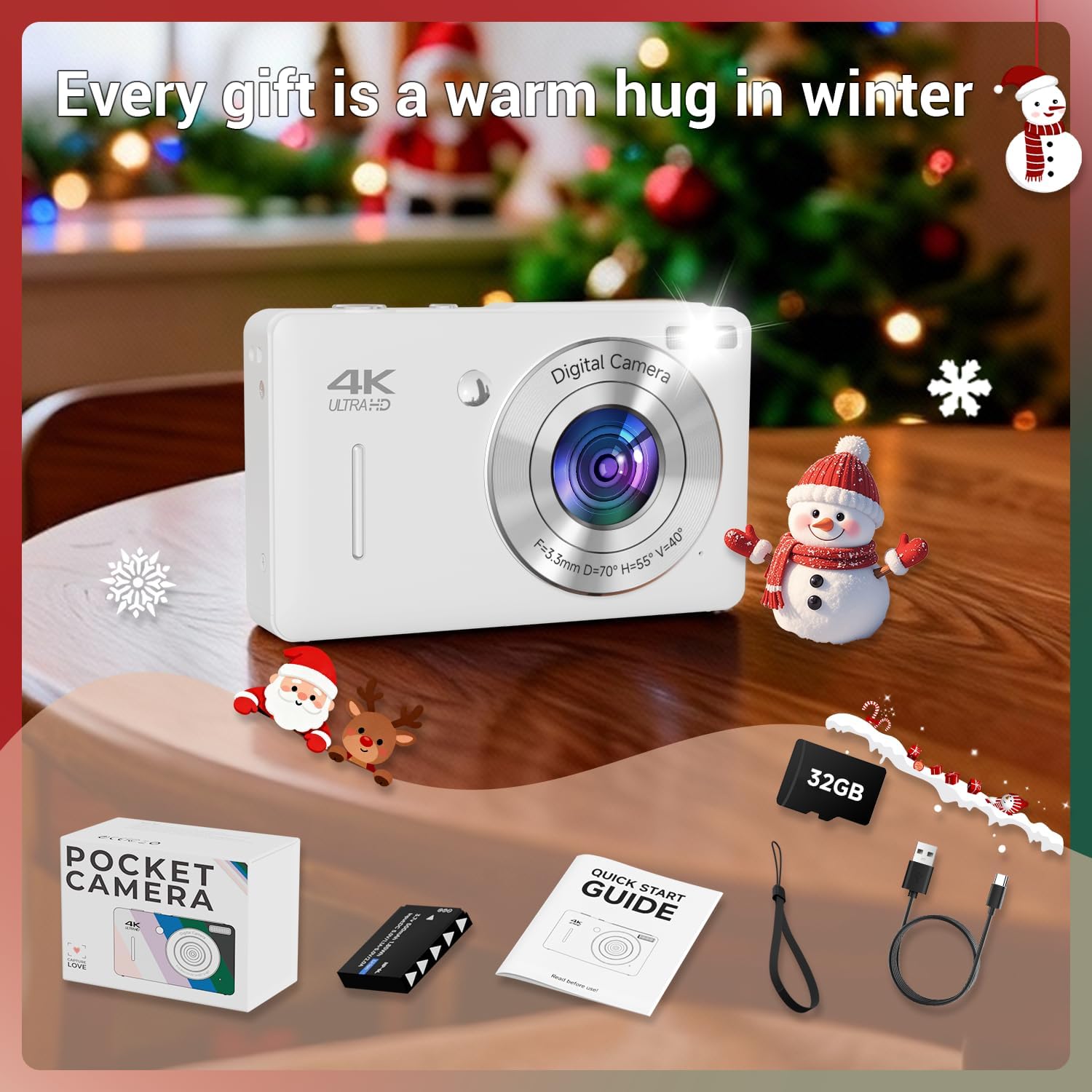 Cámara digital para niños, FHD 1080P 44MP Cámara de punto y disparo...
