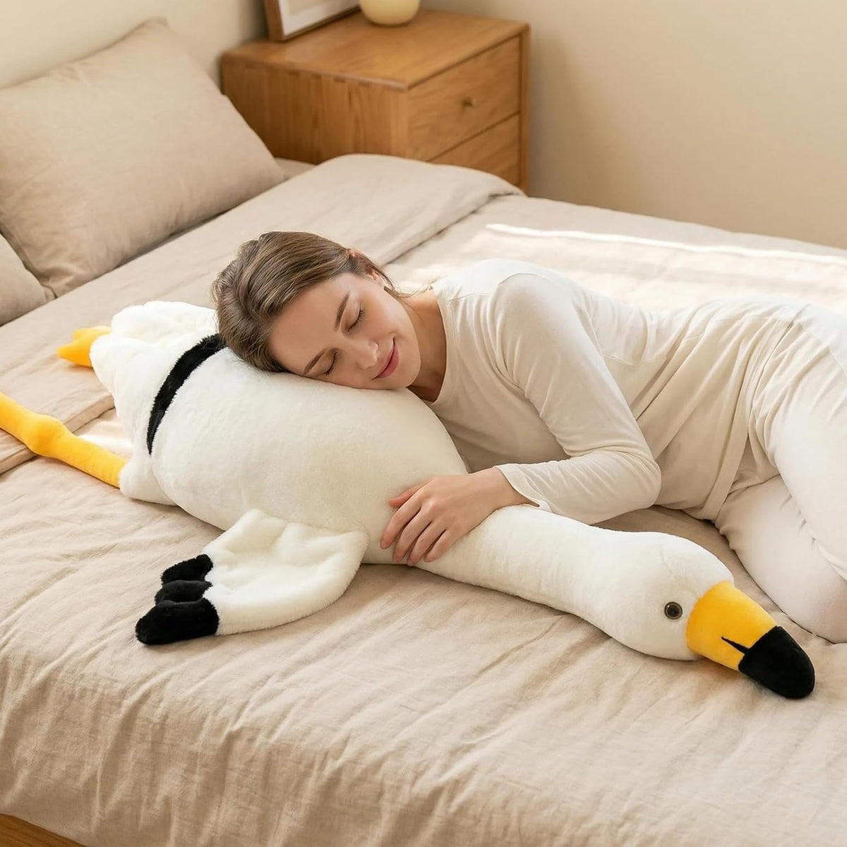 TEFU Peluches Almohadas de Animales Suaves Regalos para niños Blanc...