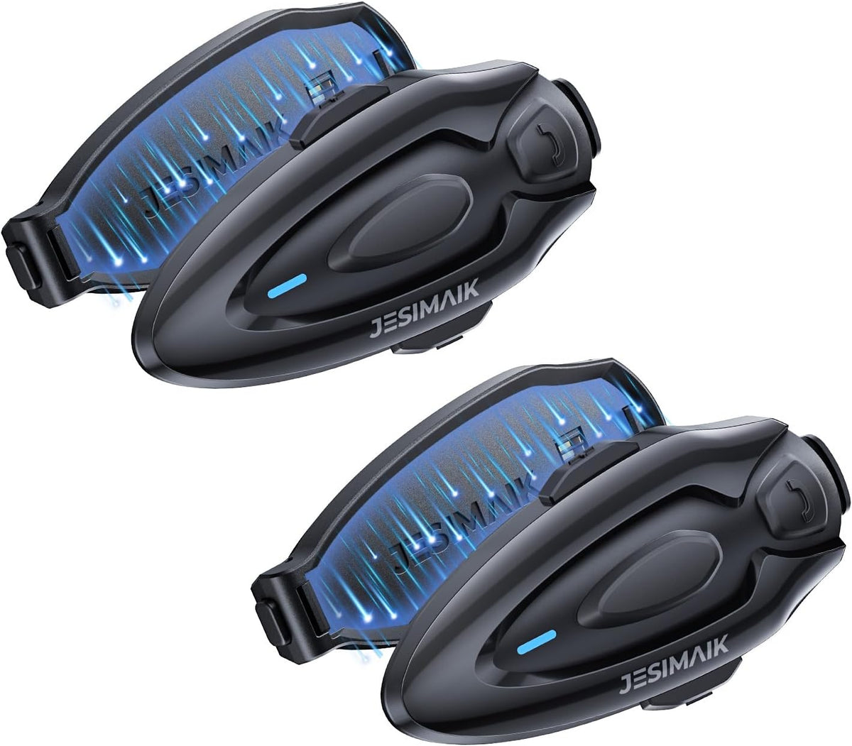 JESIMAIK Auriculares Bluetooth para motocicleta, intercomunicador B...