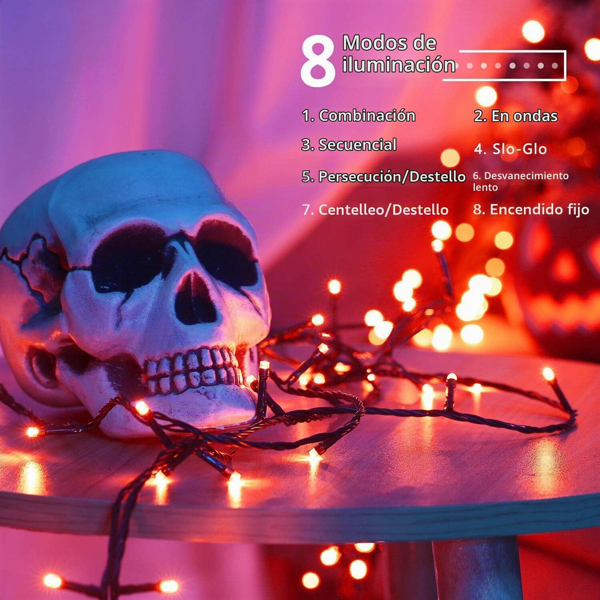 Brizled Luces de Halloween al aire libre Cadena de luces LED de Hal...