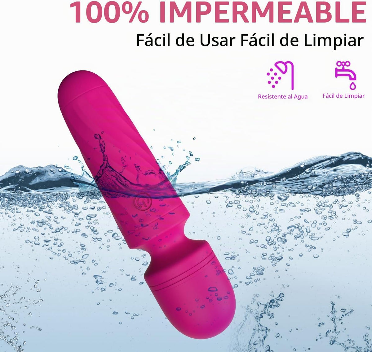 KINGWAND Masajeador personal de mano mini \u2013 Impermeable, recar...