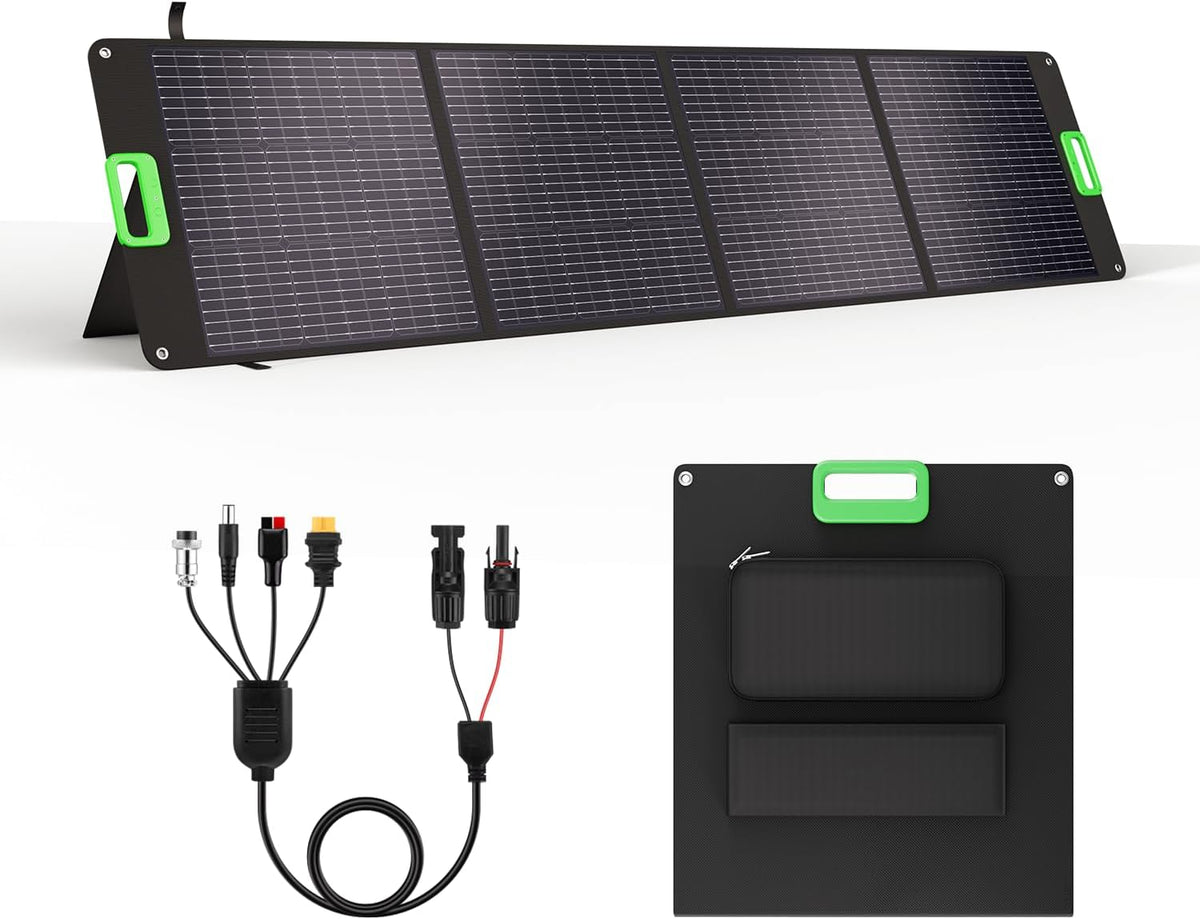 Panel solar portátil de 200 W para central eléctrica, cargador sola...