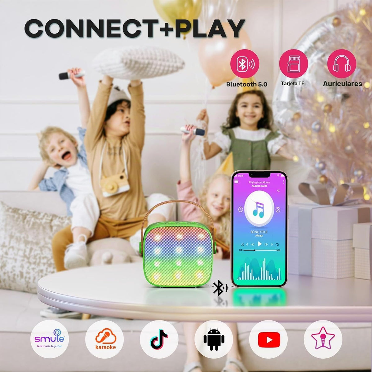 YLL Mini Máquina de Karaoke para Niños y Adultos, Altavoz Bluetooth...