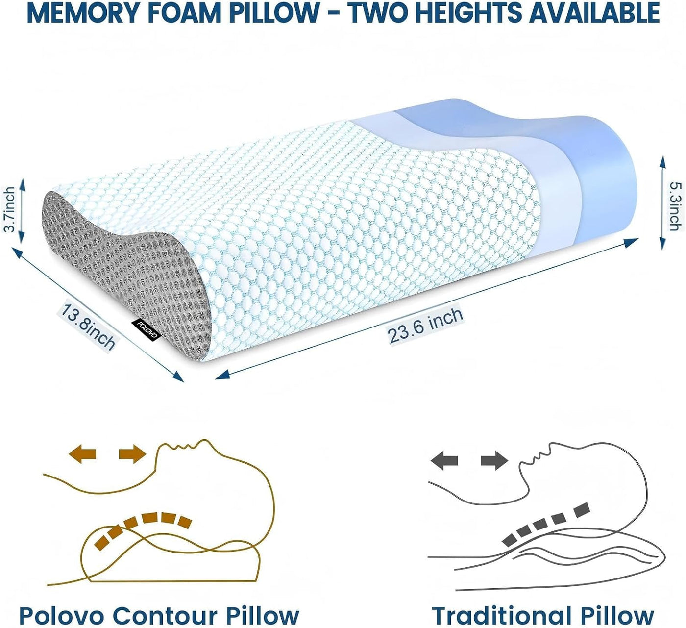 Almohadas de espuma viscoelástica, almohada para el cuello, almohad...