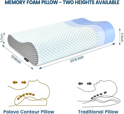 Almohadas de espuma viscoelástica, almohada para el cuello, almohad...