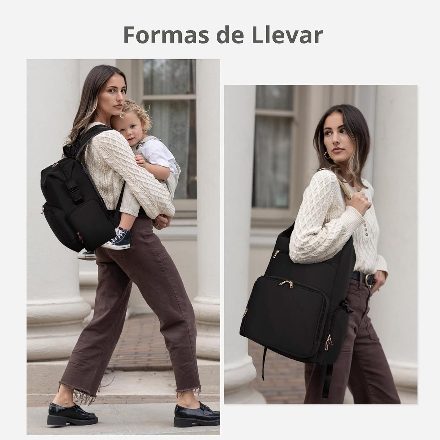 CEI-CEI Mochila de neopreno para pañales con cambiador, bolsas de m...