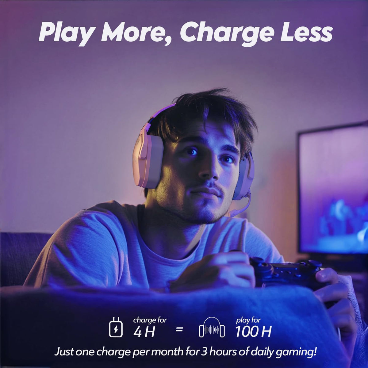 NUBWO G06 Auriculares Gaming Inalámbricos Duales con Micrófono para...