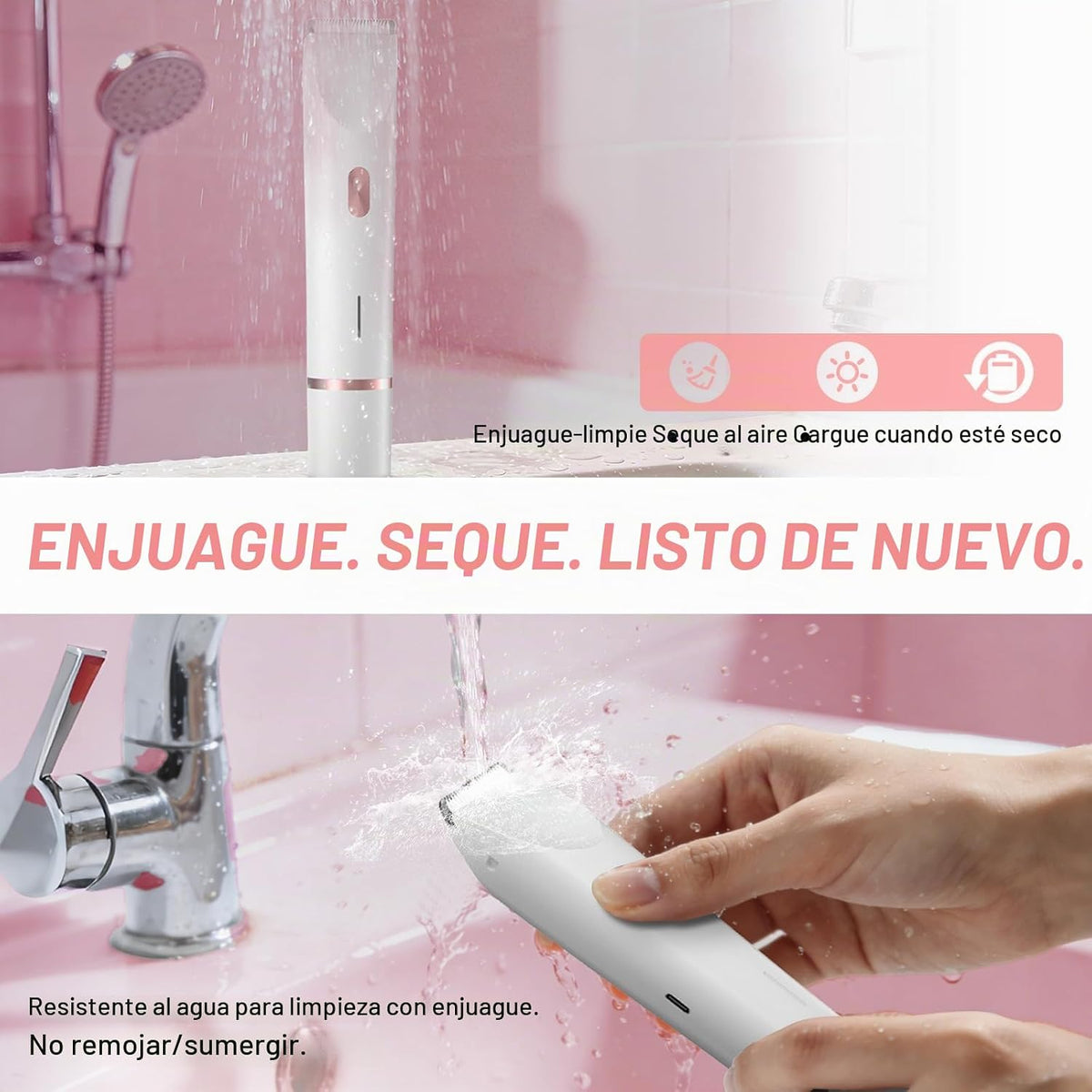 Fanovae Recortadora de bikini para mujer, maquinilla de afeitar elé...