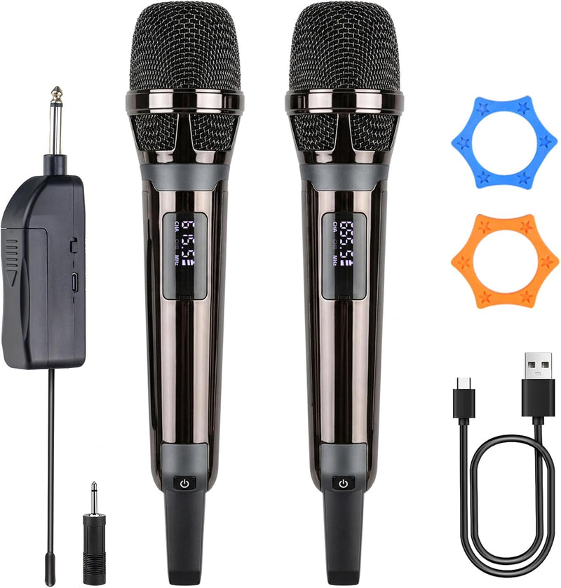 Micrófonos inalámbricos para cantar karaoke, sistema de micrófono i...