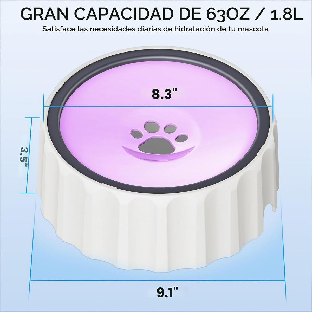 FORWH Cuenco de agua para perros pequeños sin derrames, dispensador...