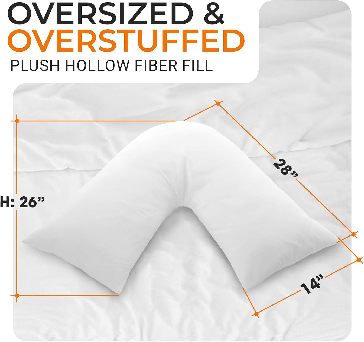 Cheer Collection - Almohada sobredimensionada en forma de V, almoha...