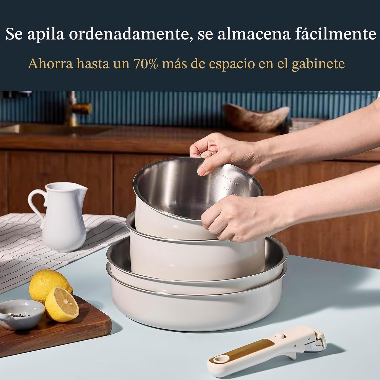 CAROTE Juego de 21 utensilios de cocina de acero inoxidable, juego...