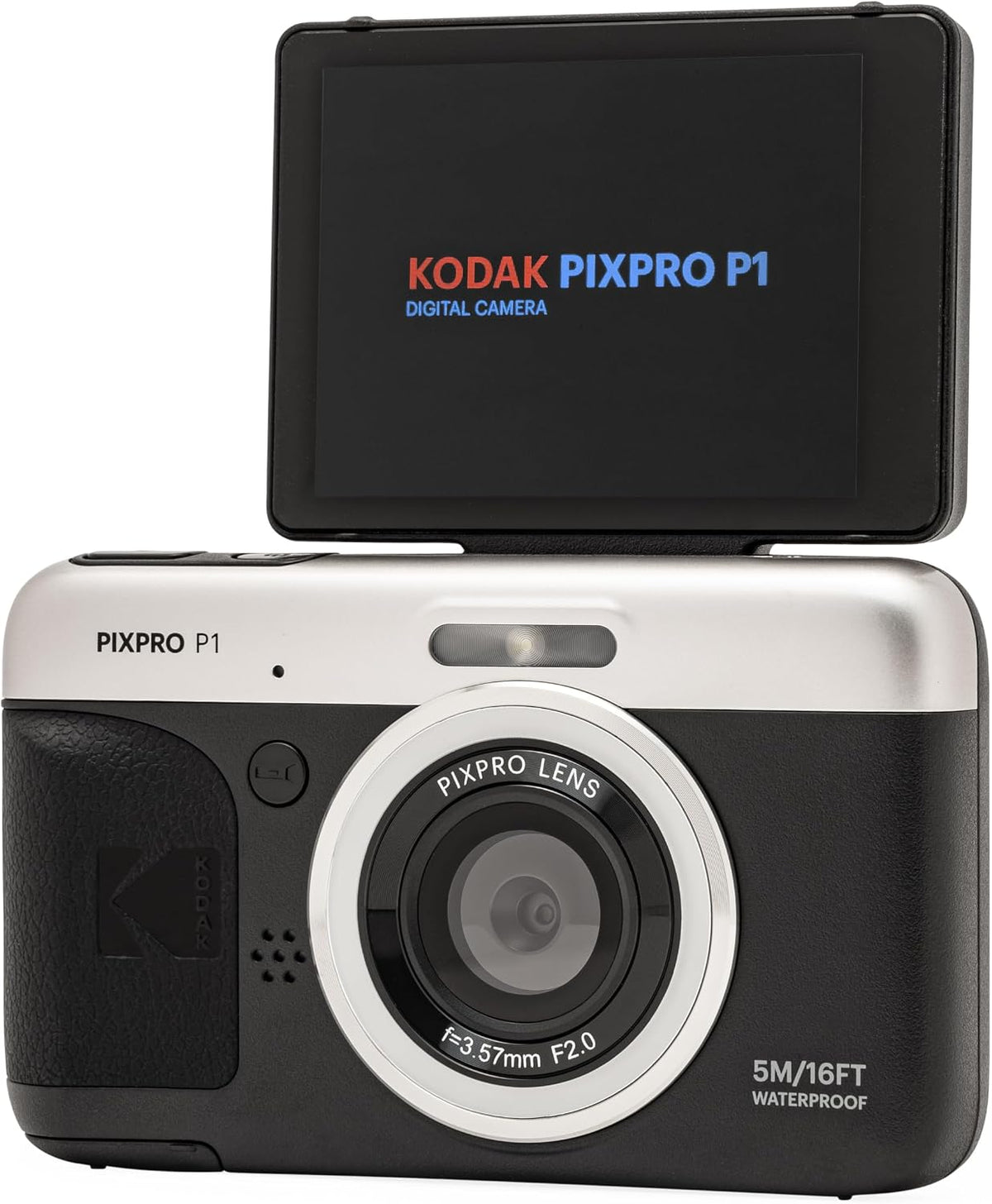 KODAK PIXPRO P1 - Cámara digital impermeable de 13 MP, color negro...