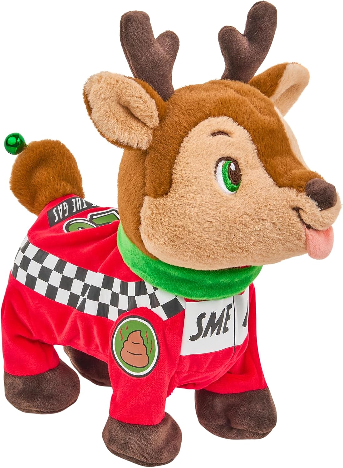 Cuddle Barn Tooty Turbo - Juguete de peluche navideño de renos pedo...