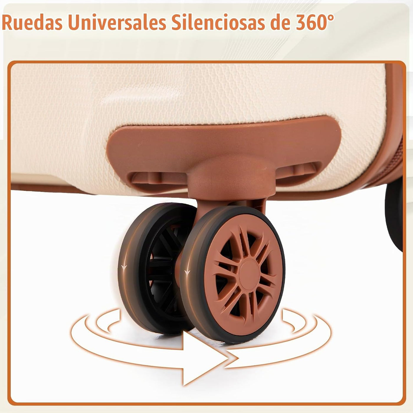 Eeeza Juego de maletas de 5 piezas con ruedas (blanco, 20"\/24&...